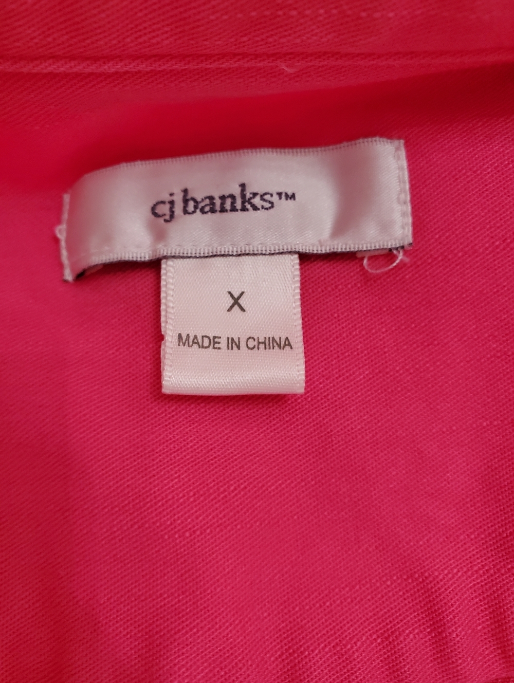 Christopher & Banks Hot Pink Denim Utility Vest - Picture 2 of 8